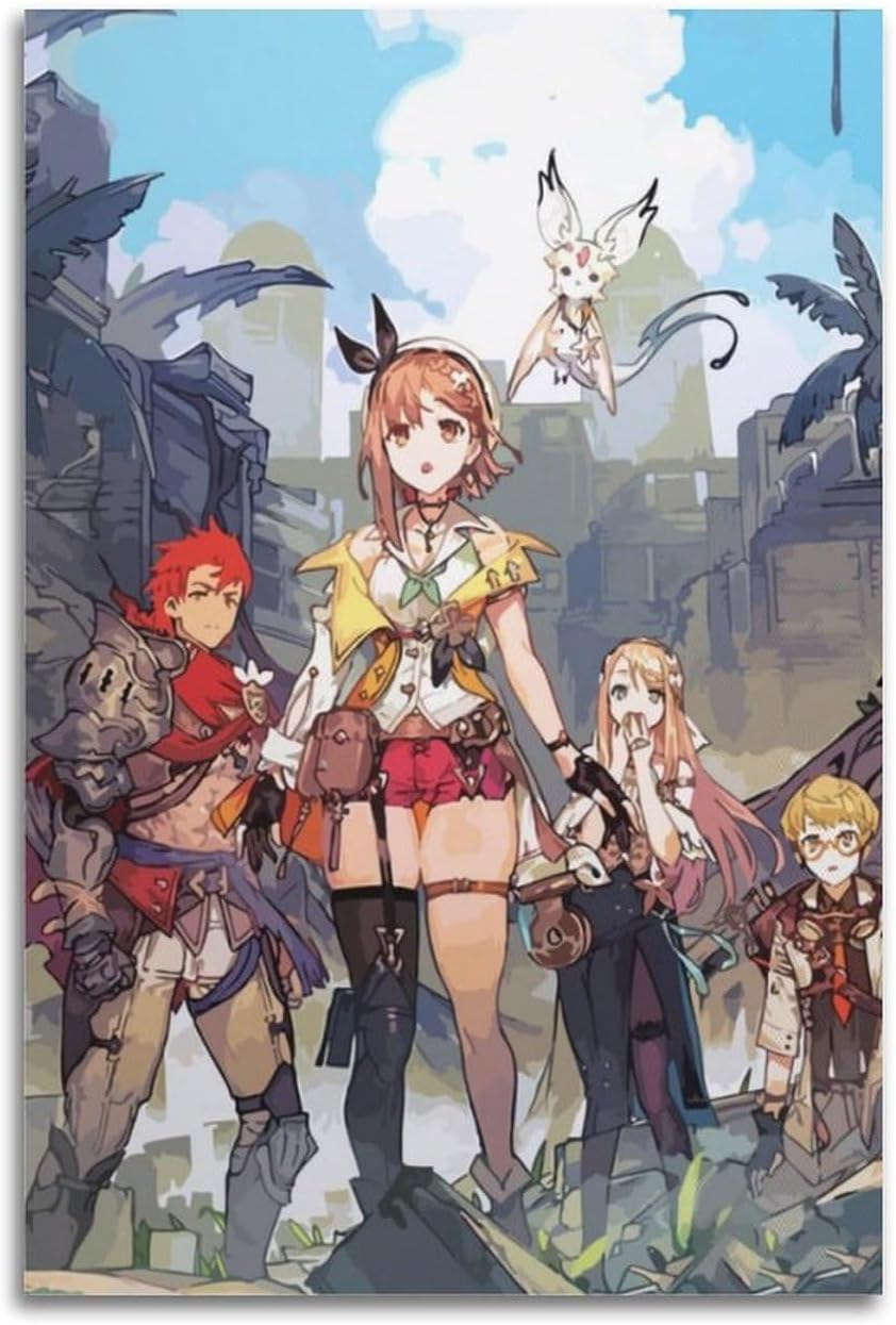 JNVYNL Game Atelier Ryza's Alchemy 1 Poster Decorative Painting Canvas Wall Posters And Art Picture Print Modern Family Bedroom Decor Posters 16x24inch(40x60cm)