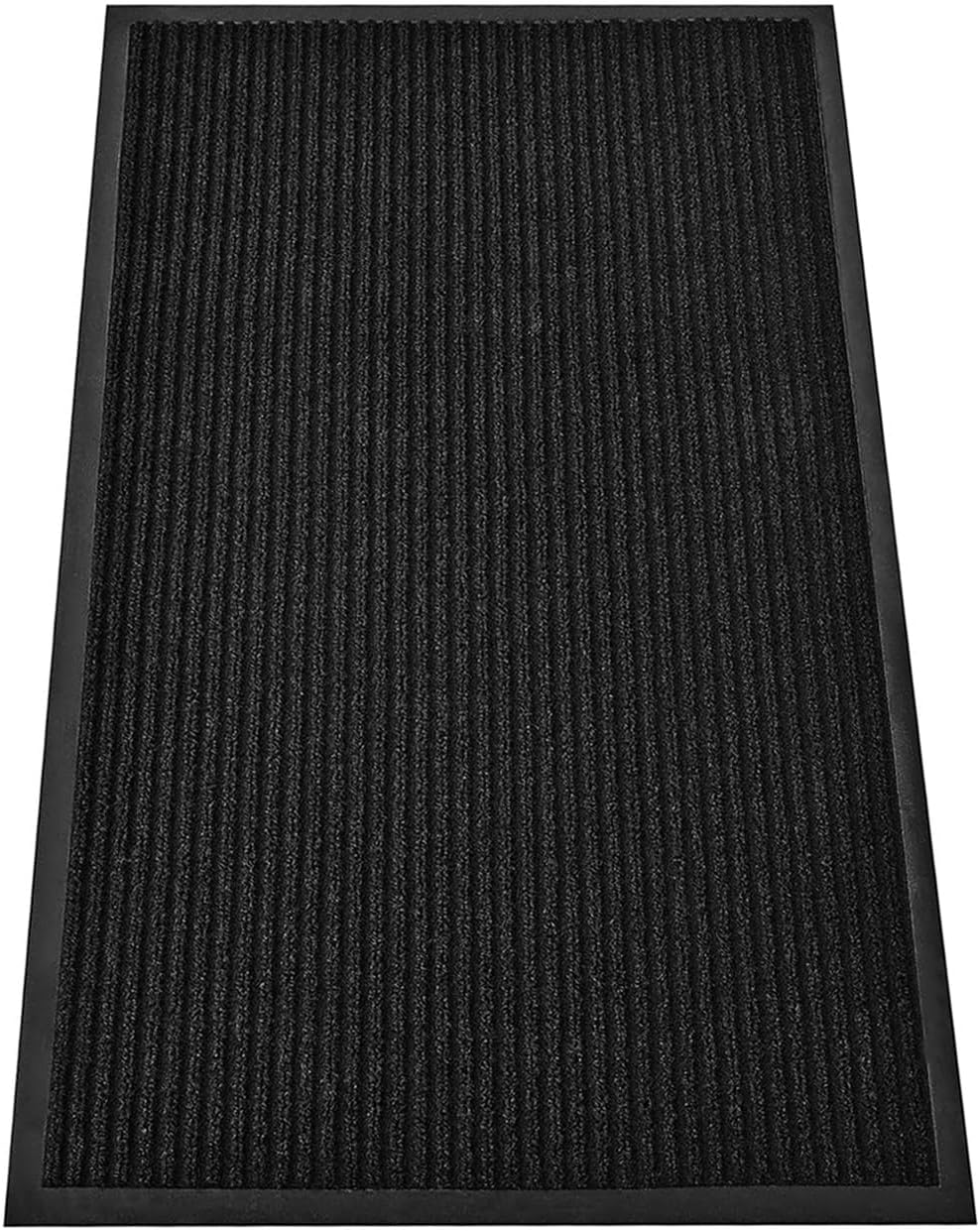 SRDDQLC Door Floor Mat Commercial Grade Large Size Heavy Duty Tough Entry Collection Slip Skid Entrance Mat with Rubber Backing Low Profile and Easy to Clean Indoor Outdoor Rug,4FTx8FT,Black