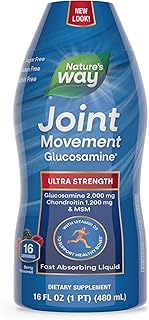 Nature's Way Joint Movement Glucosamine Fast Absorbing Liquid, Ultra Strength, Supports Healthy Bones*, Chondroitin, and MSM with Vitamin D3, Berry Flavored, 16 Fl Oz (Packaging May Vary)