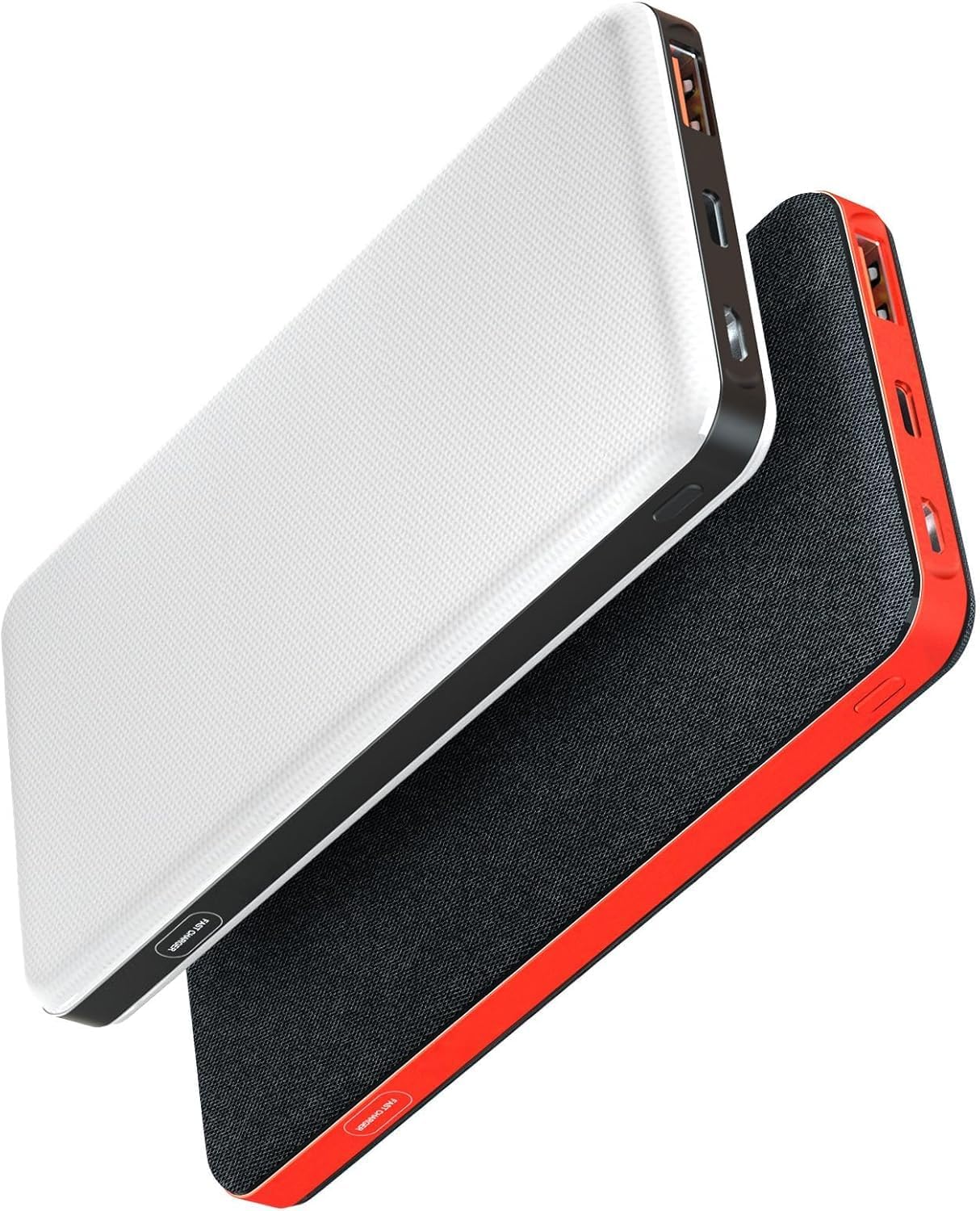 2-Pack Power Bank Portable Charger 10600mAh, PowerBank 2.4A Fast Charging USB C Input and Output, for Smartphones and More