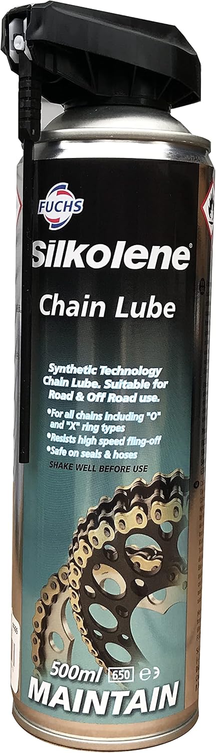 Silkolene motorcycle quad aerosol spray can chain lube lubricant 500ml