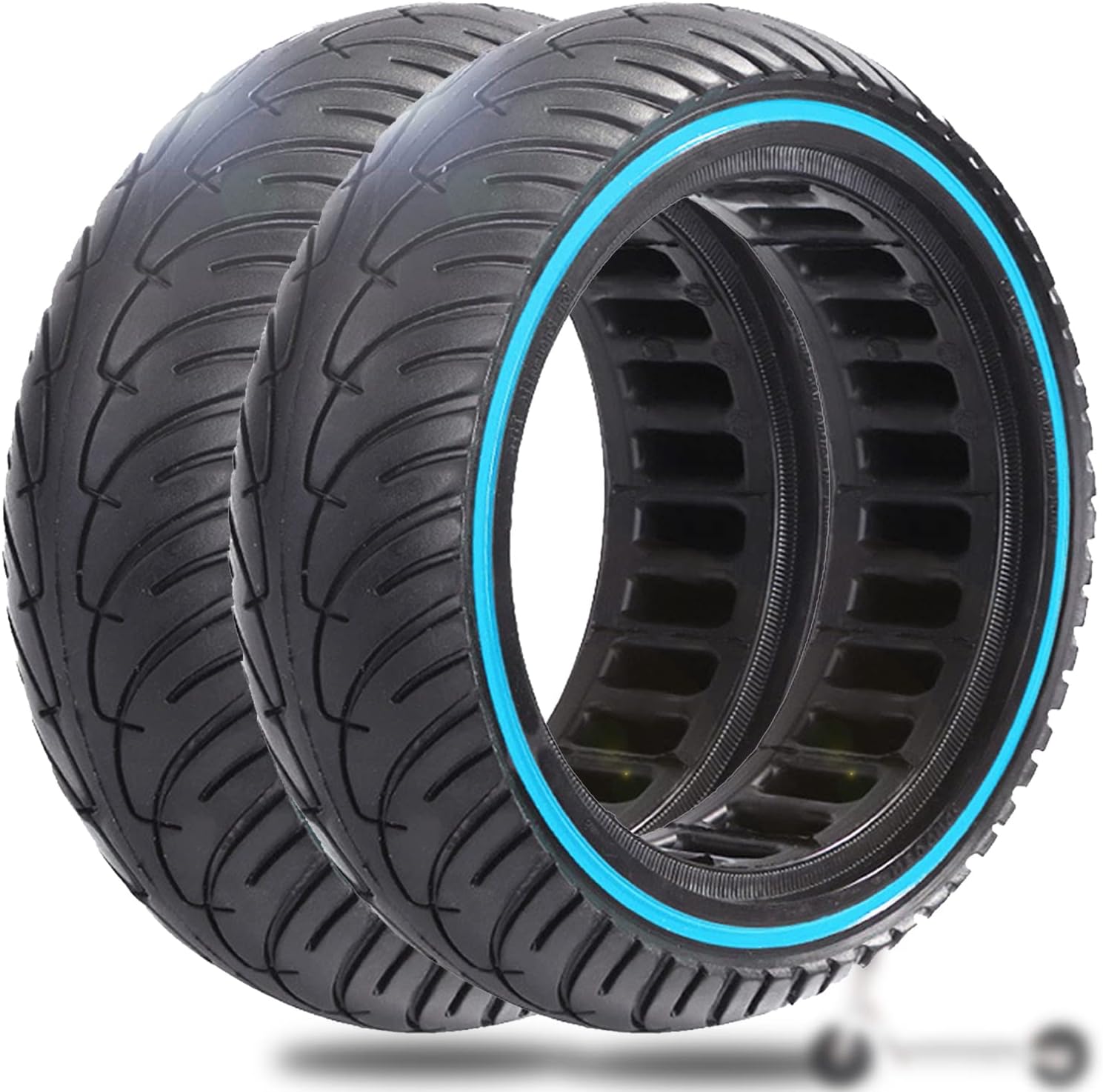 Monuary 2 Pack 50/75-6.1 Scooter Tyres Tubeless, 8 1/2 x2 Scooter Tires Compatible with Xiaomi M365/Pro 2/3/3 Lite, 8.5 Inches Solid Tyres for Gotrax GXL V2/XR/APEX, Puncture Proof