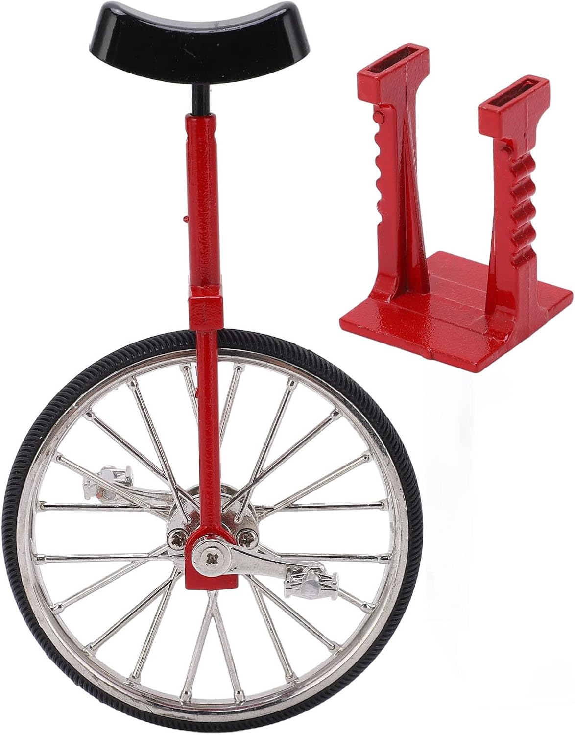 Qcwwy Finger Bikes Toys, Mini Unicycle Model Toy, Alloy Finger Bike, for Kids and Adults, Creative Decoration for Home, Office