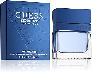GUESS Fragrance Seductive Homme Blue Eau De Toilette Spray for Men, 3.4 fl oz