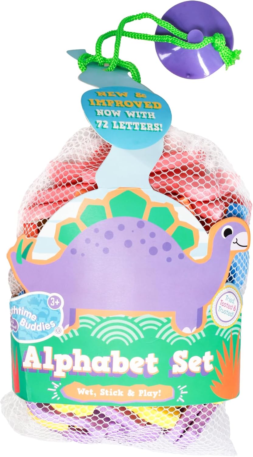 Bathtime Buddies Alphabet Set, Bath Toys for 3 Year Olds, Fun & Educational, 3+ Years, Multicoloured, 72 Letters