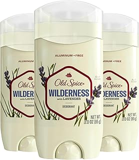 Old Spice Men's Deodorant Aluminum-Free Wilderness with Lavender, 3oz (Pack of 3)