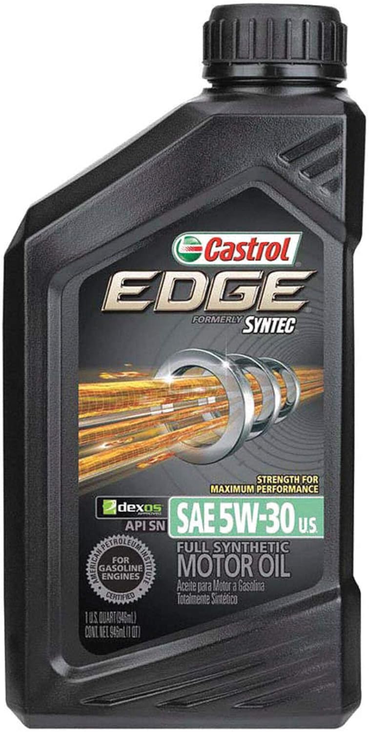 Castrol EDGE 5W-30 Advanced Full Synthetic Motor Oil, 1 Quart, Pack of 6