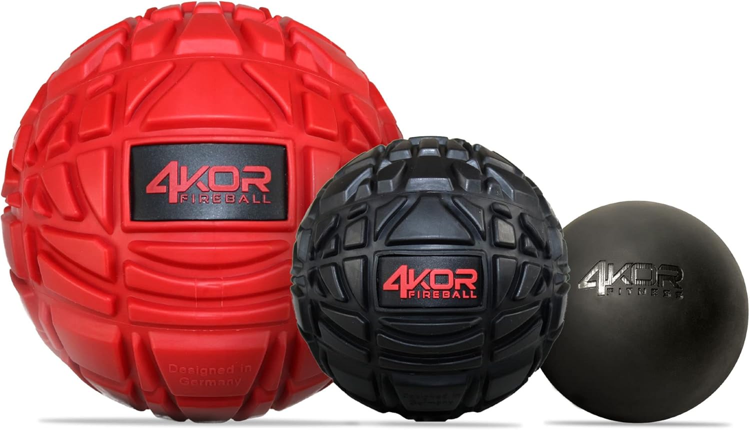 4KOR Massage Balls for Trigger Point Therapy - Myofascial Release Ball - Muscle Relief for Back, Neck, Shoulder, Foot Pain - Fitness Massage Balls for Mobility - Deep Tissue Release Ball