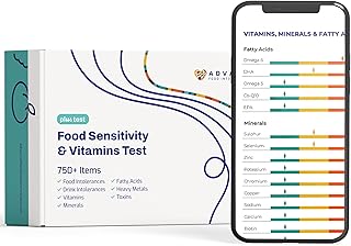 AFIL | Food, Drinks & Vitamin Sensitivity Testing Kit for Adults & Kids | 750+ Items, Gluten, Dairy, Vitamin D | Fast Results