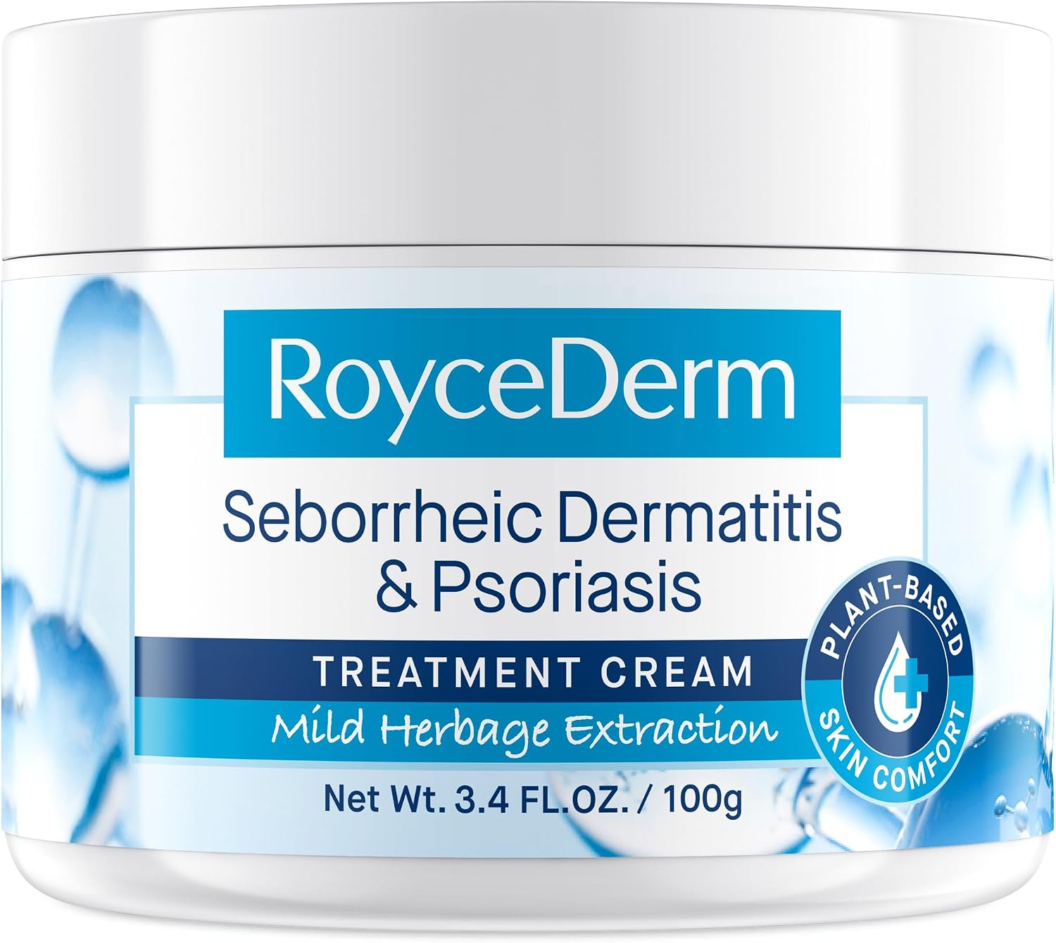 Roycederm Seborrheic Dermatitis Cream, Scalp Treatment for Psoriasis, Dry Scalp, Dandruff, Anti-Itch Cream for Soothing Relief