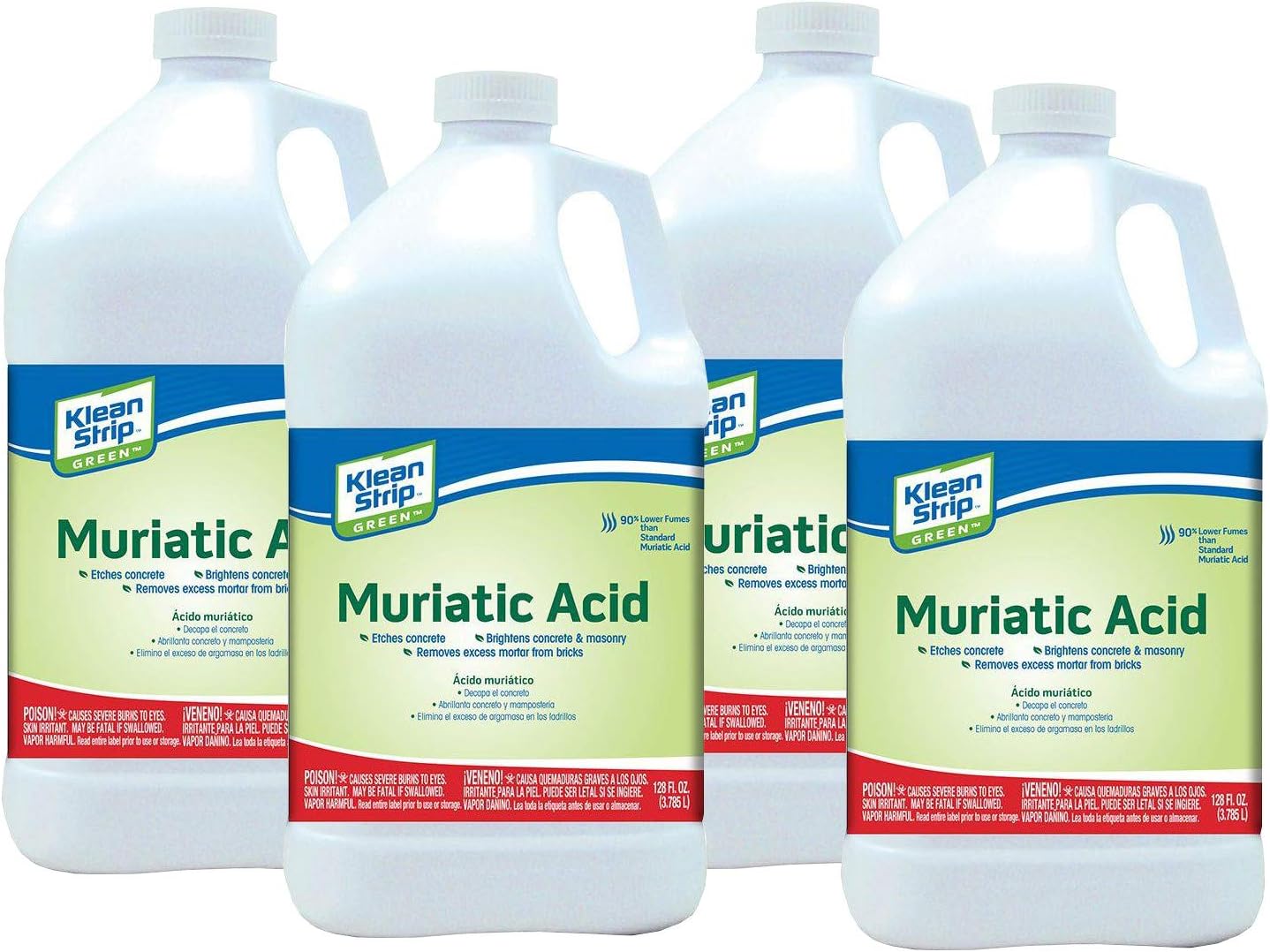 3 Set of 4 Safer Muriatic Acid Jug 128 Oz