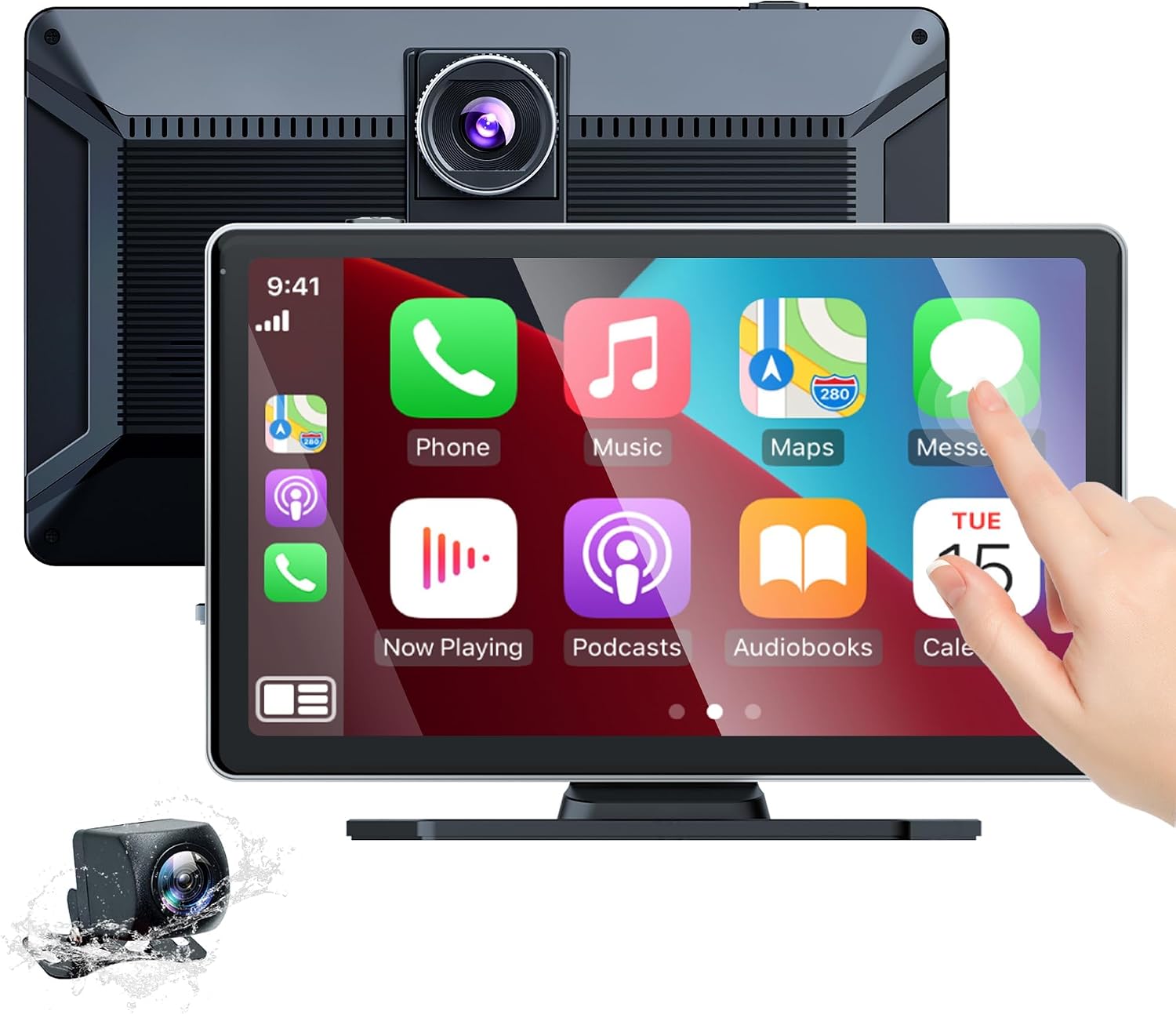 Wireless Car Stereo,9 Inch CarPlay Screen for Apple Car Play&Android Auto