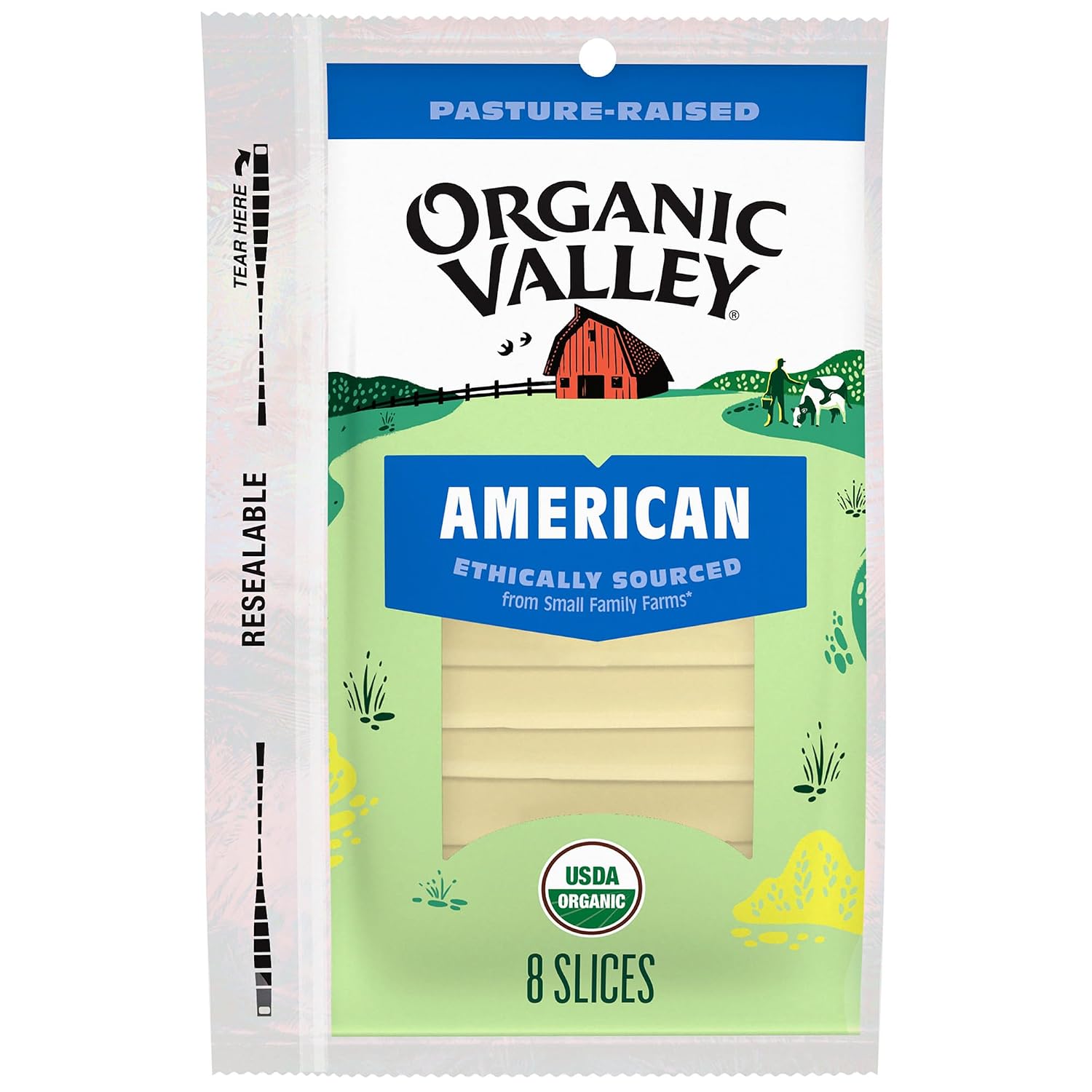 Organic Valley Organic American Cheese Slices, 6 oz
