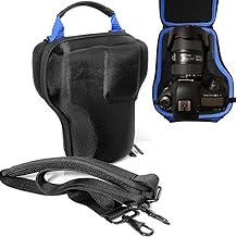 Alltravel DSLR case for Canon EOS REBEL T7, T7i, T6, T8i, SL3, EOS 2000D, 4000D, 90D, EOS M50 Mark II, EOS 5D, 6D ; Nikon D5600, D3500, D7500; Panasonic LUMIX FZ300, FZ1000 (Black)