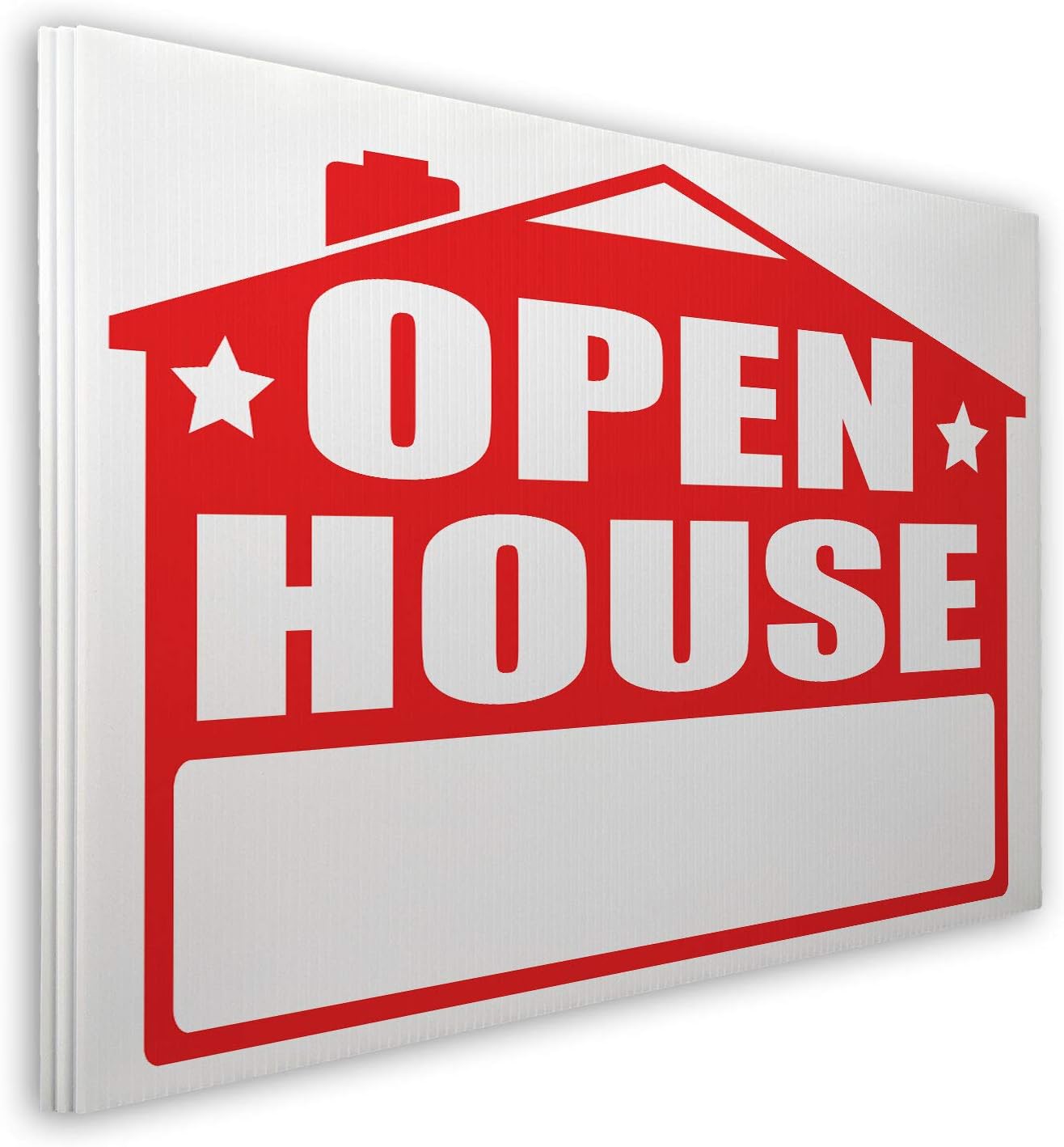Visibility Signage Open House Lawn Sign Kit with Giant Arrow Stickers (3)