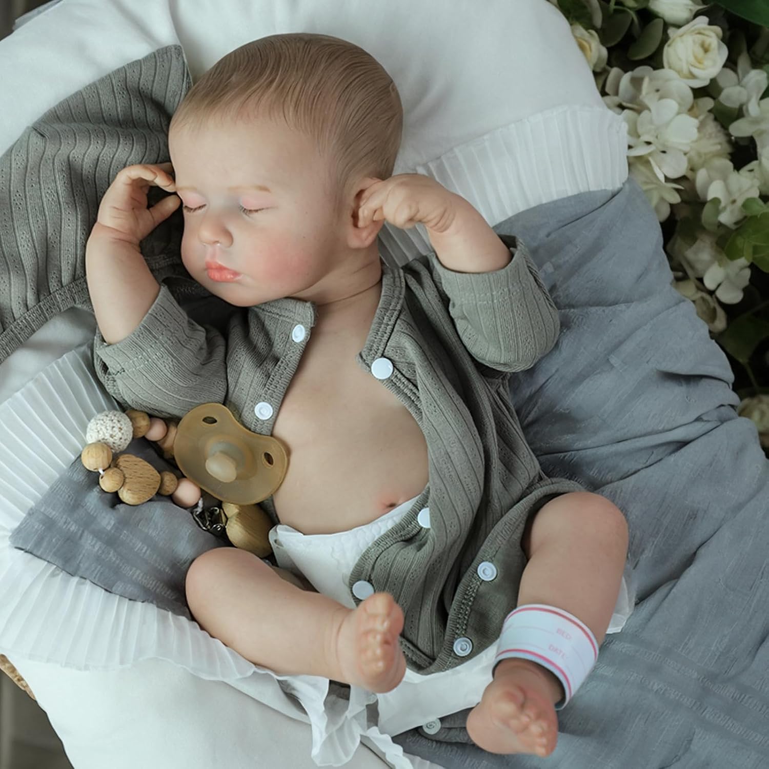 SCOM Realistic Reborn Baby Dolls, 20 Inch Lifelike Newborn Baby Girl Doll with Full Body Vinyl, Real Life Baby Dolls with Accessories for Ages 3+ | Premium Gift