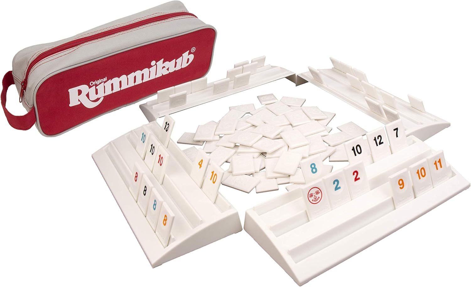 Rummikub - The Complete Original Game With Full-Size Racks and Tiles in a Durable Canvas Storage/Travel Case by Pressman - Amazon Exclusive
