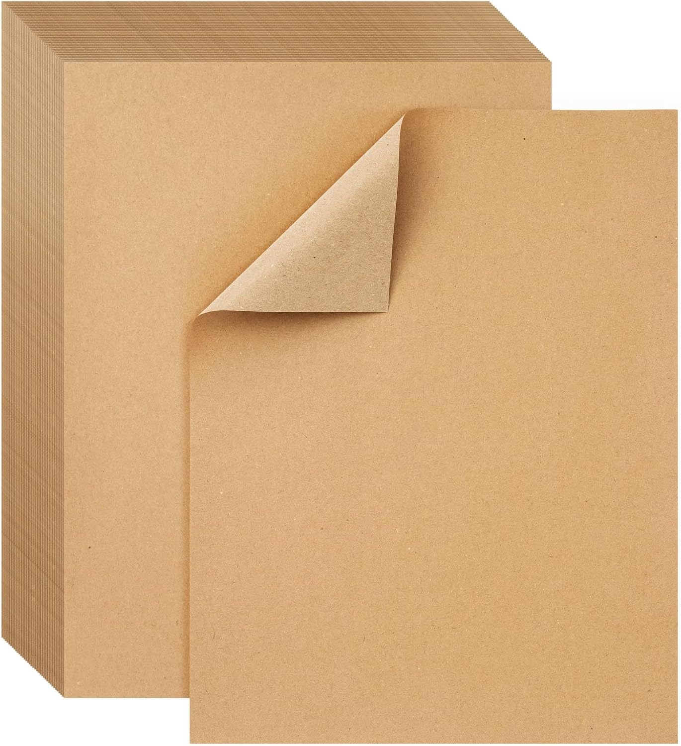 Bright Creations 200 Pack Brown Craft Paper Sheets 8.5 x 11 in Letter Size - 130 gsm Construction Paper for DIY Projects