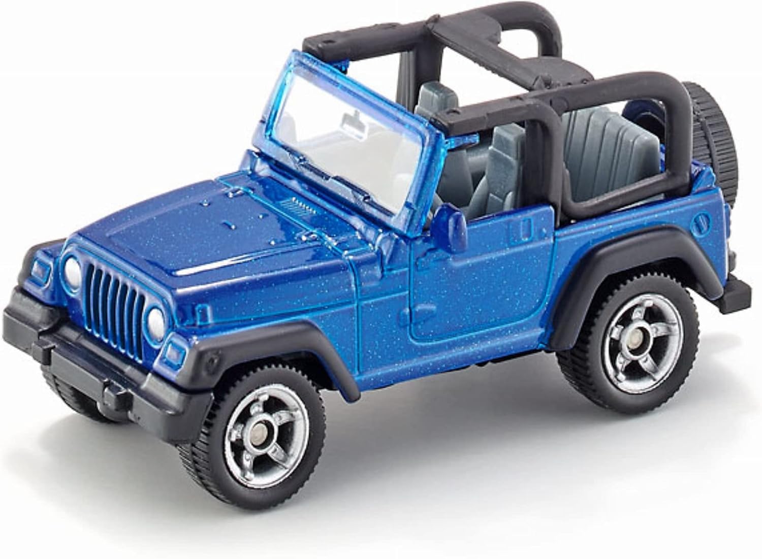 siku 1342, Jeep Wrangler, Metal,Plastic, Blue, Toy car for children, Trailer hitch