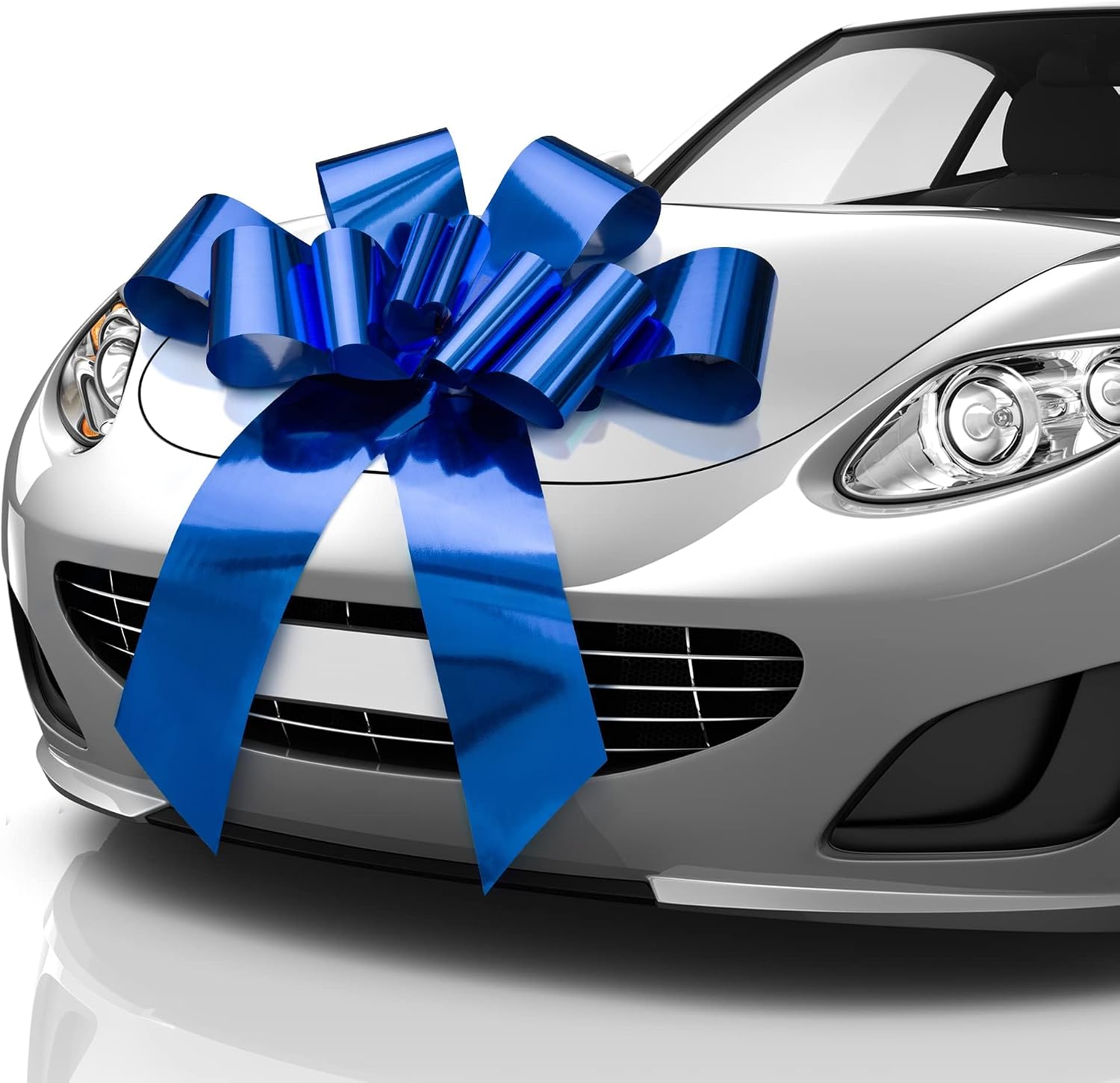 Zoe Deco - Giant Car Bow - Blue, 30 Inch / 76 cm - Butterfly Big Gift Bow