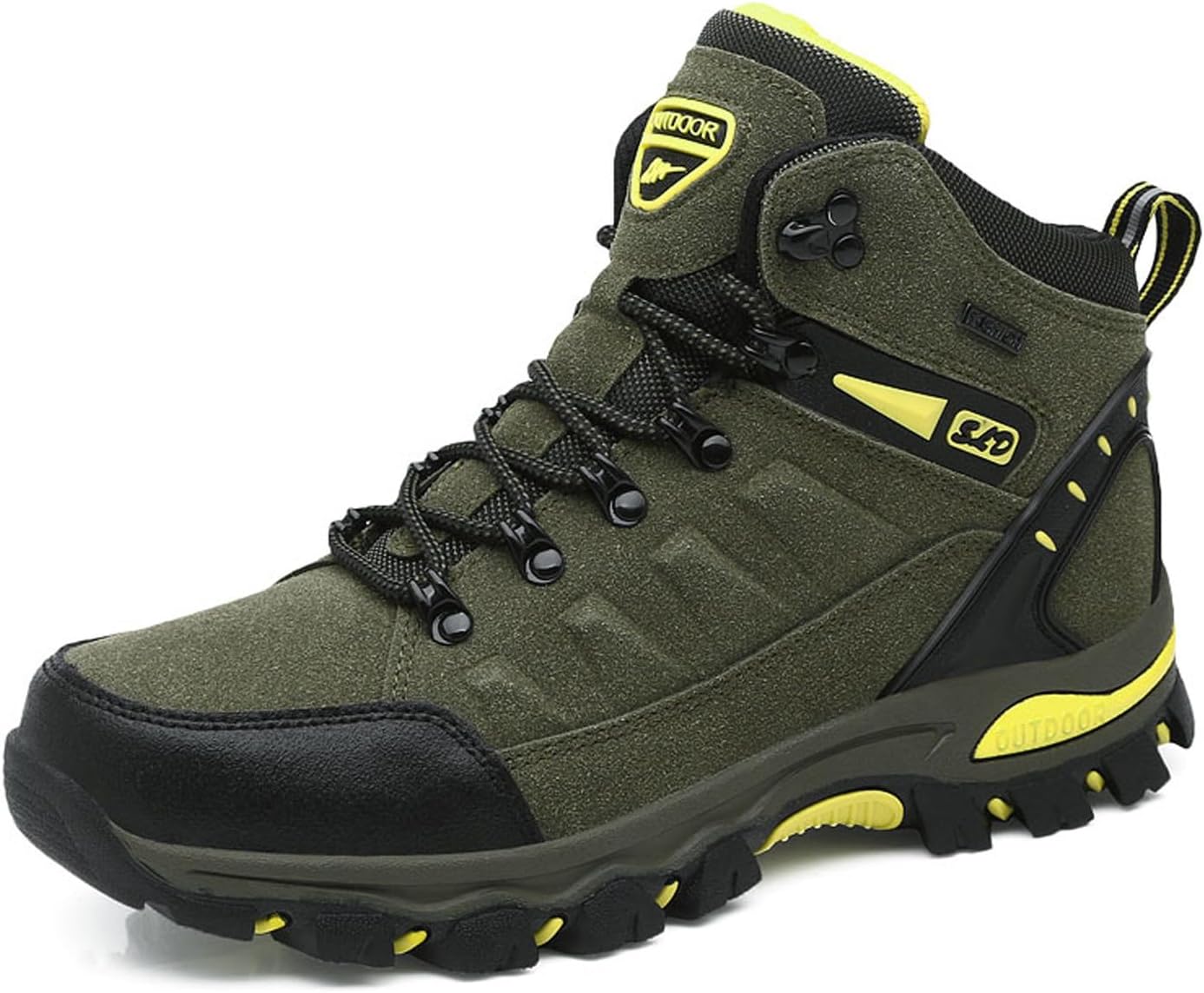 Hiking Boots Lace-up Waterproof Non-Slip Outdoor Men Women Mountain Trekking Shoes for All Season Walking Travelling Backpacking Camping Biking UK