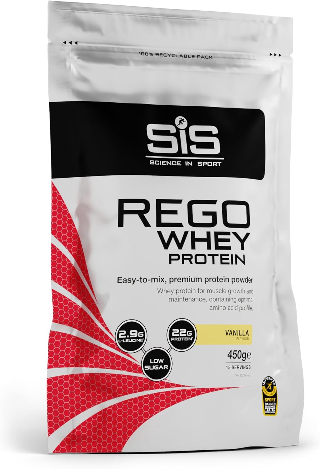 Science in Sport REGO Whey Protein, Vanilla, 450g