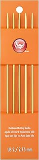 Boye 3236307002M Aluminum Double Pointed Knitting Needle Set, US Size 2, 7" L, 5pcs
