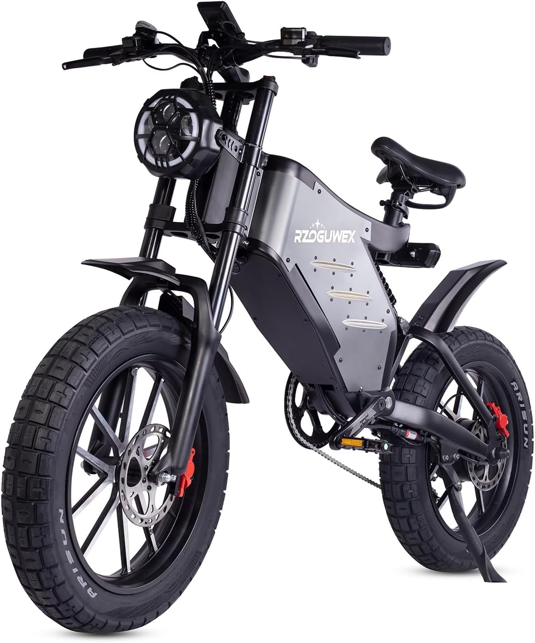RZOGUWEX Electric Bicycle,20 Inch Off-Road EBIKE for Adults with 48V 25AH Detachable Lithium Ion Battery, Dual Hydraulic Disc Brake with Forged Mags Wheel