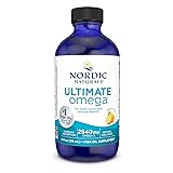 Nordic Naturals Ultimate Omega Liquid, Lemon Flavor - 4 oz - 2840 mg Omega-3 - High-Potency Omega-3 Fish Oil Supplement with EPA & DHA - Promotes Brain & Heart Health - Non-GMO - 24 Servings