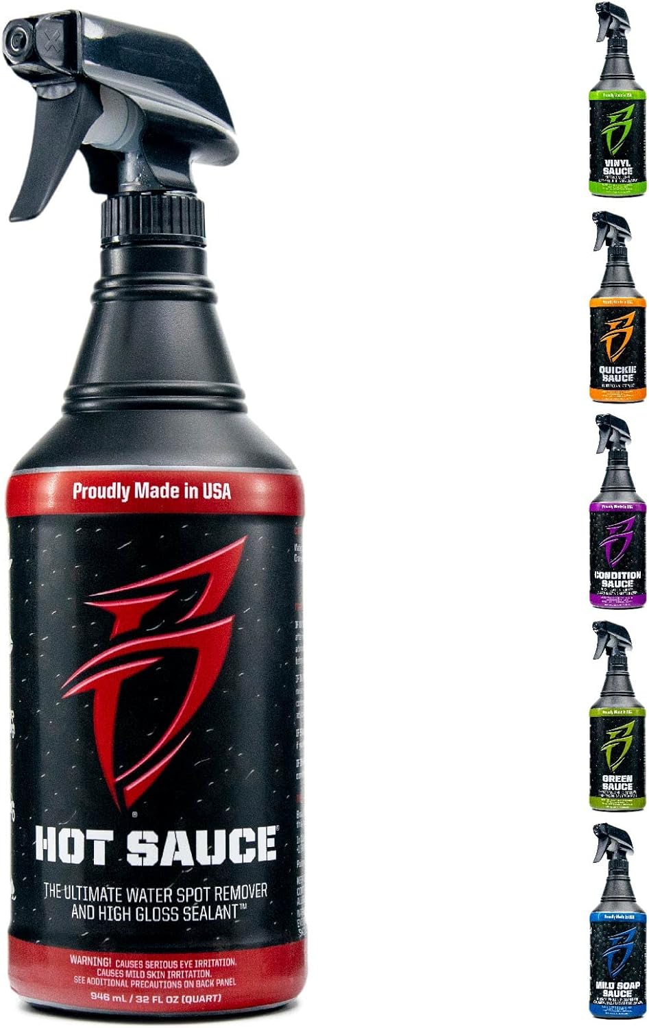 Boat Bling Hot Sauce Premium Hard Water Spot Remover w/High-Gloss Wax Sealants, 32 oz.