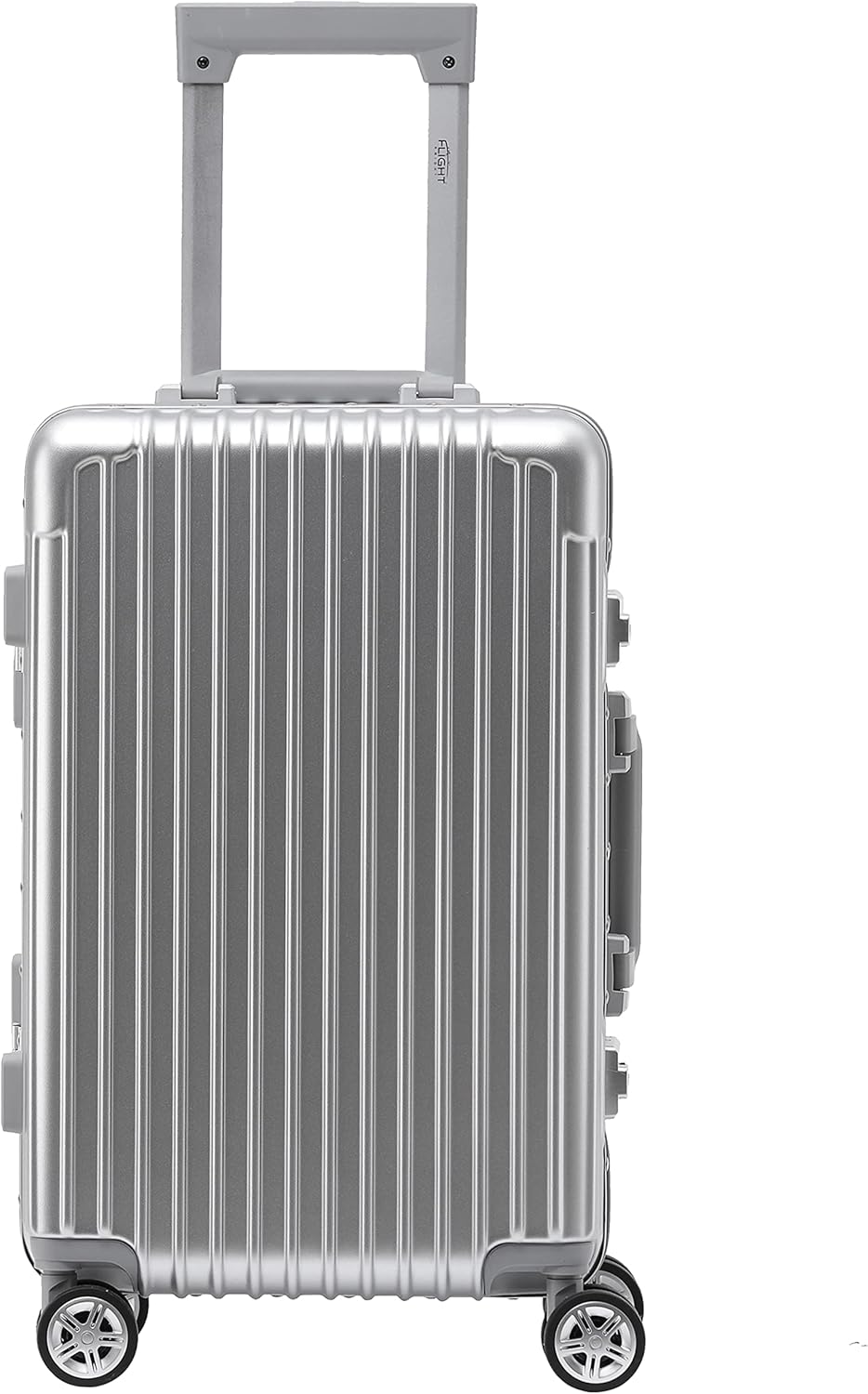 Flight Knight Premium Lightweight Carry On Suitcase - 8 Spinner Wheels - Built-in TSA Lock - Aluminium Frame, ABS Hard Shell Carry on Check in Luggage Highly Durable - Approved for Over 100 Airlines