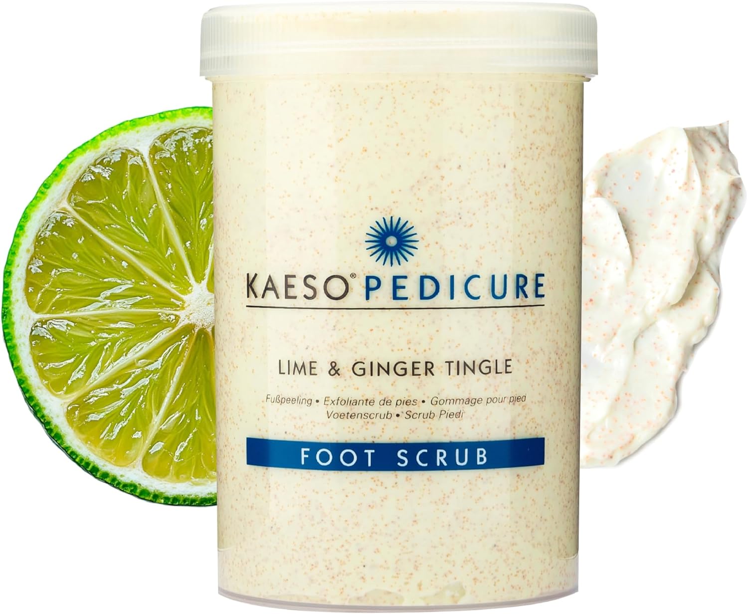 Kaeso Foot Scrub, Lime and Ginger Tingle, 1200 ml