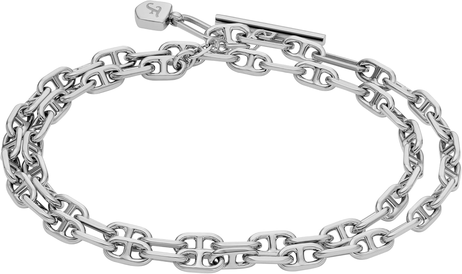 Fossil Women's Sterling Silver or Silver-Tone Stainless Steel Chain Bracelet for Women