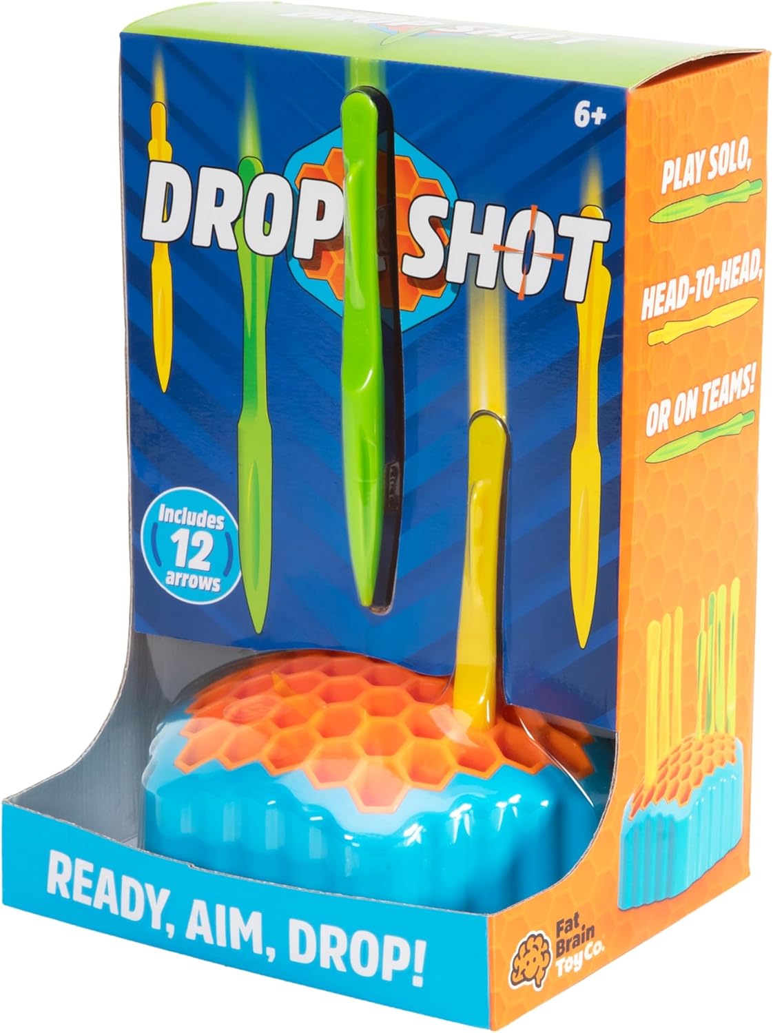 Fat Brain Toys Drop Shot - Ready, Aim, Drop! 2-Player Skill Game for Ages 6+