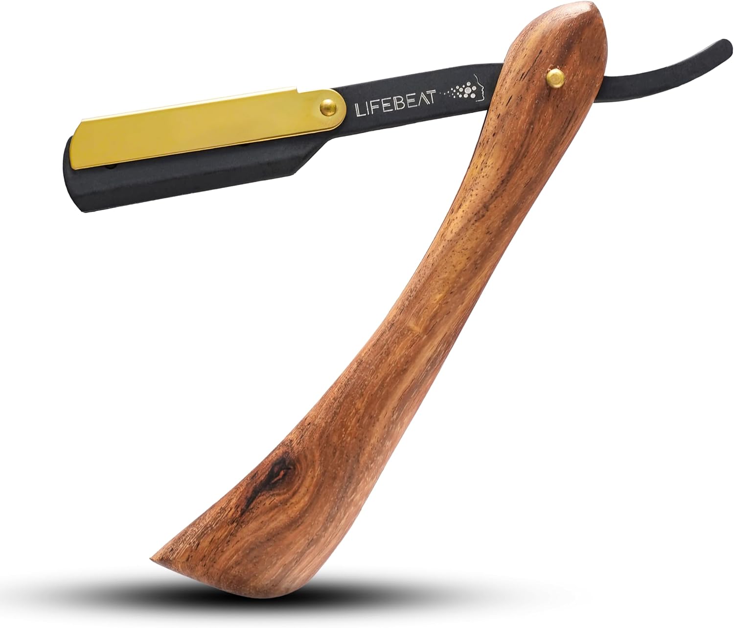 Cut Throat Razors for Beard and Moustache Barber Cutthroat-Razors Shavette Barber Tool Accessories for Professional and Home Use (‎Black Wooden)