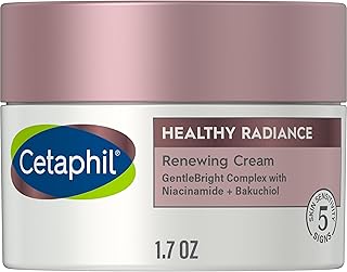 Cetaphil Face Cream, Healthy Radiance Renewing Cream, Visibly Reduces Look of Dark Spots, Brightening Lotion, Designed for Sensitive Skin, Hypoallergenic, Fragrance Free, 1.7oz