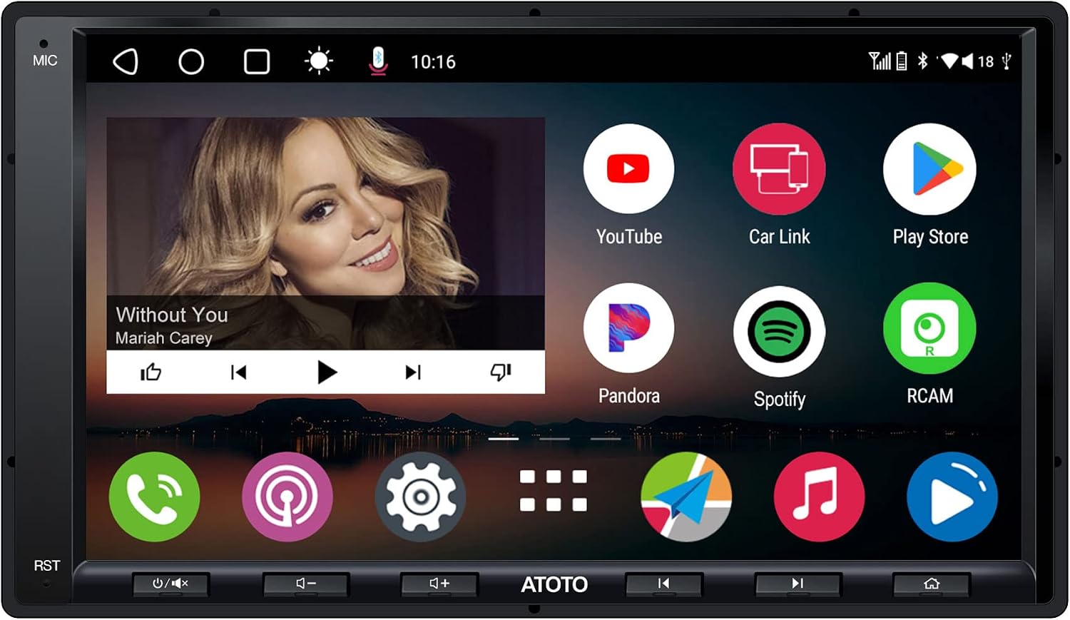 ATOTO A6PF Android Double-DIN Car Stereo, Wireless CarPlay & Android Auto | 7" QLED Touchscreen Radio CarPlay, 360 VSV/ HD LRV, WiFi/BT/USB Tethering, 2G+32G