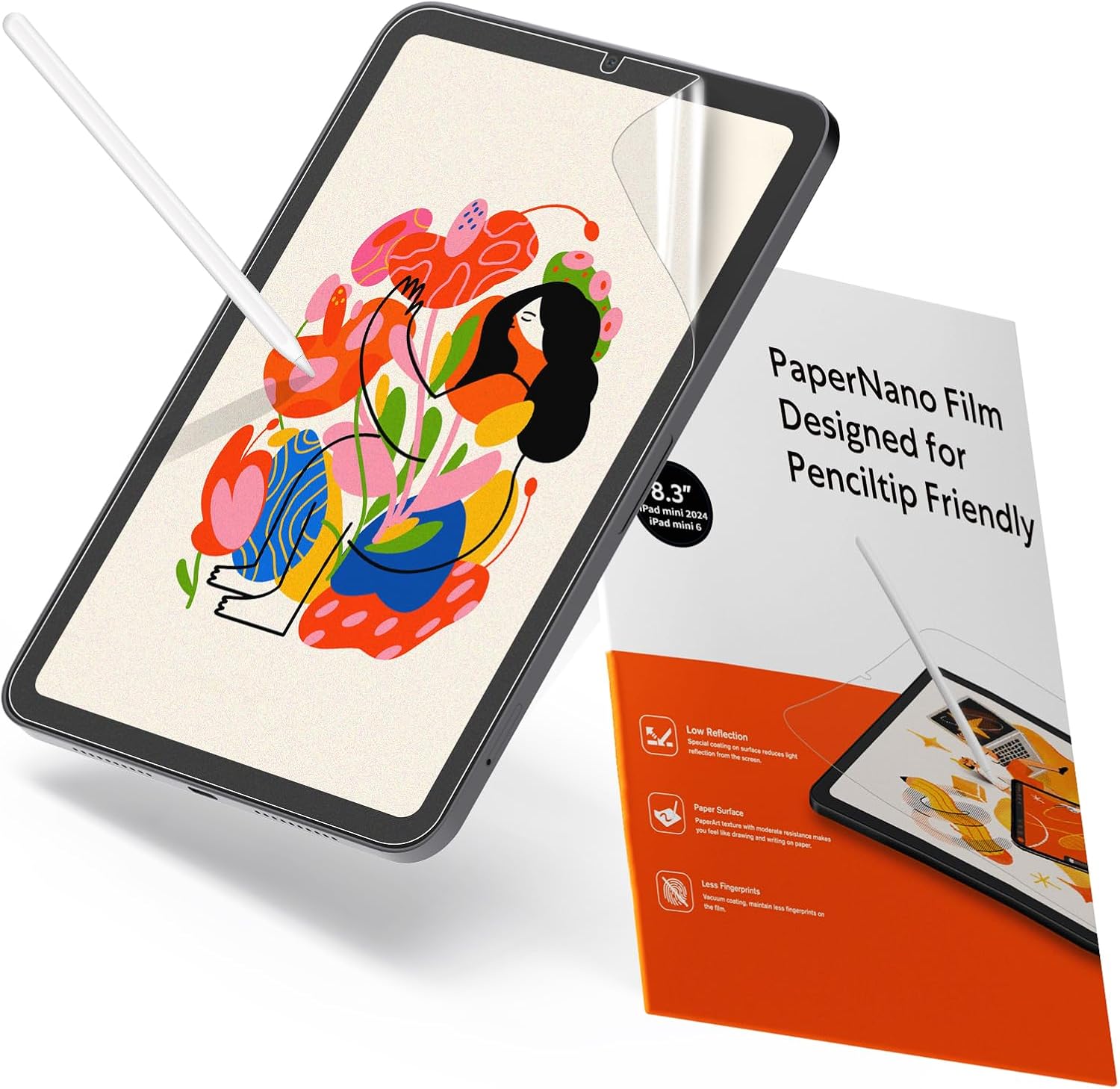 KCT 2 Pack Paperfeel Screen Protector for iPad Mini A17 Pro/ Mini 6th 8.3"