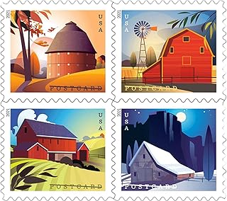 Barn POSTCARD Forever Postage Stamps US Postal American History, Wedding, Celebration, Anniversary (Roll of 100 Stamps)
