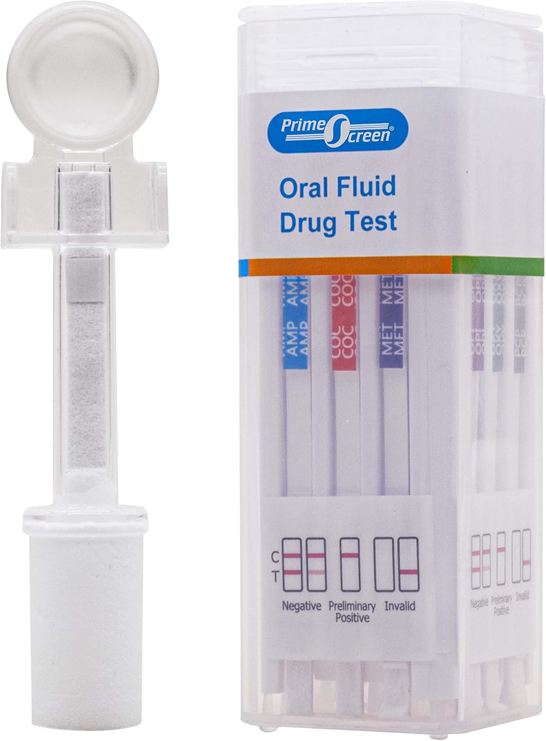 Prime Screen 7 Panel Oral Saliva Drug Test Kit [50 Pack], Employment and Insurance Testing (AMP, COC, MET, OPI, OXY, PCP, THC) - ODOA-376
