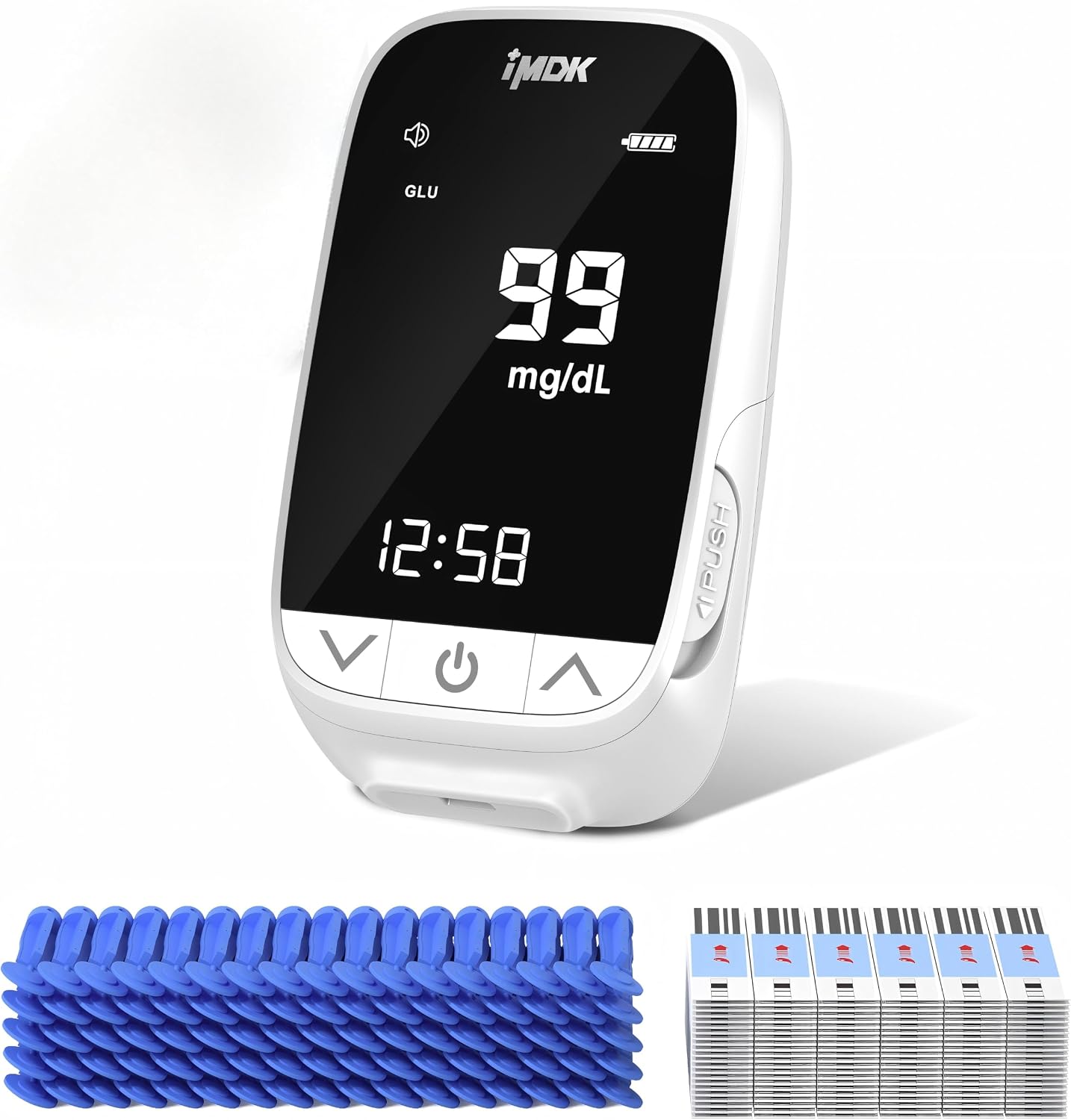 IMDK GLU-T1 Blood Glucose Test Strips for use with IMDK Diabetes Sugar Testing Meter (No Coding Required, 100 Count)