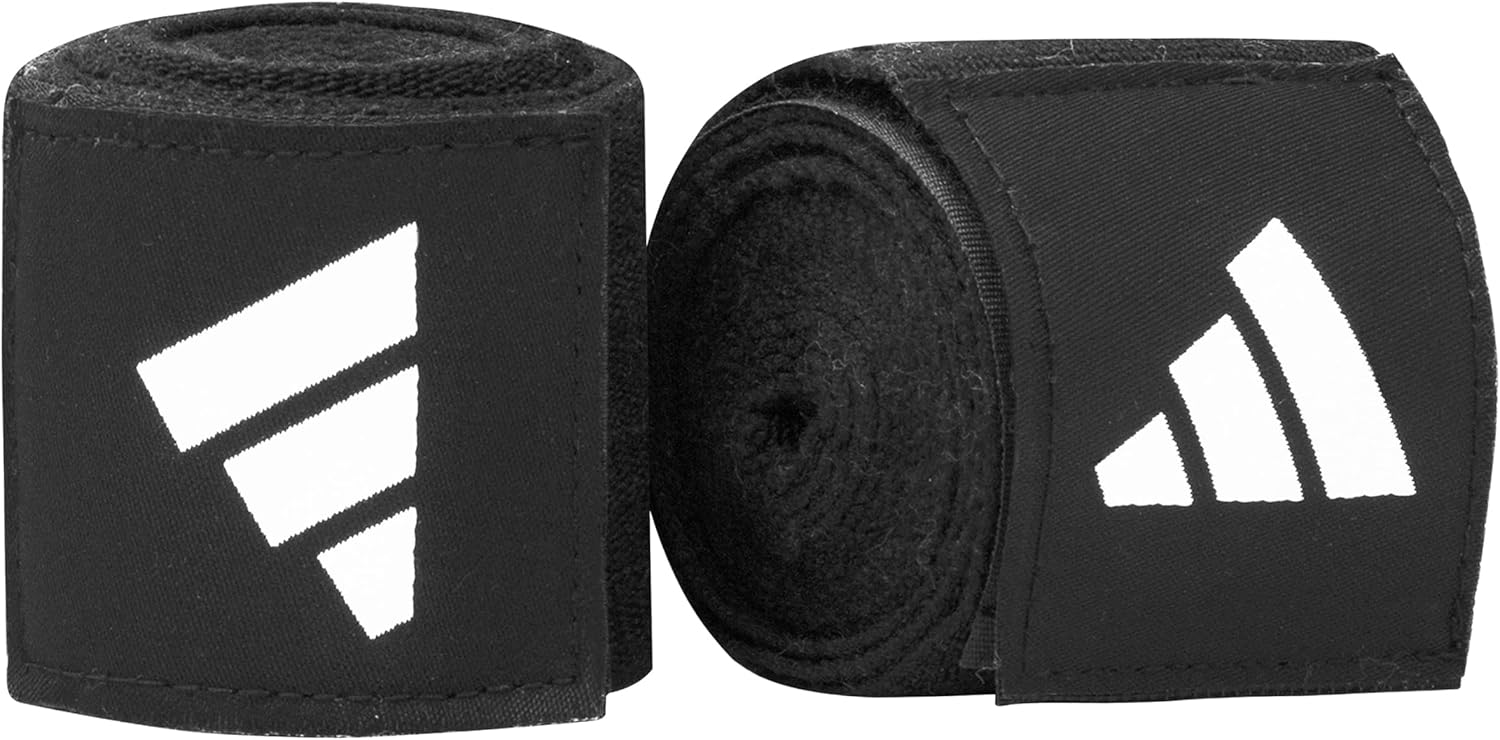 Adidas | Boxing Hand Wraps | Hand, Wrist & Knuckle Protection, elasticated Wrist Straps, Fist, Hand, Muay Thai, MMA, Martial Arts, Punching, Speed Bag Training, 255cm, 450cm