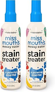 Miss Mouth's Messy Eater Stain Treater Spray - 4oz 2 Pack Stain Remover - Newborn & Baby Essentials - No Dry Cleaning Food, Grease, Coffee Off Laundry, Underwear, Fabric