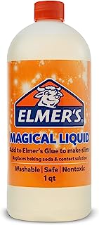 Elmer's Magical Liquid Slime Activator Solution, Updated Formula for Double Slime Output, Safe and Washable, 1 Quart