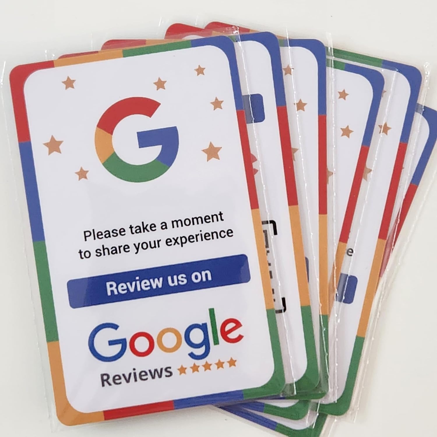 NFC Tap Google Review Card - Boost Customer Feedback with Tap & Scan QR - No App, No Subscription - Works on iPhone & Android (Pack 6)