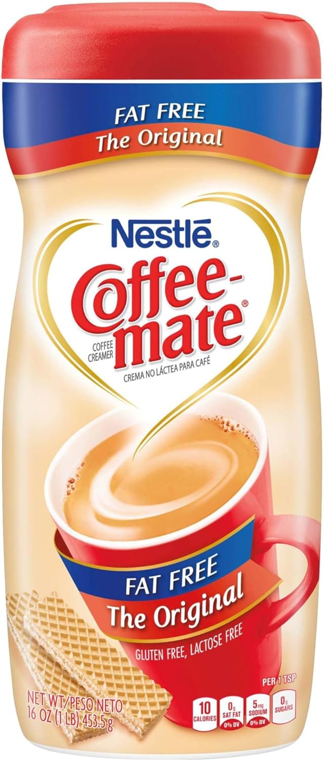 Nestle Coffee-Mate Fat Free Original Powdered Coffee Creamer 16 Oz. - 2 Pack