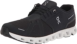 On Men's Cloud 5 Sneakers, Black/White, 10 Medium US