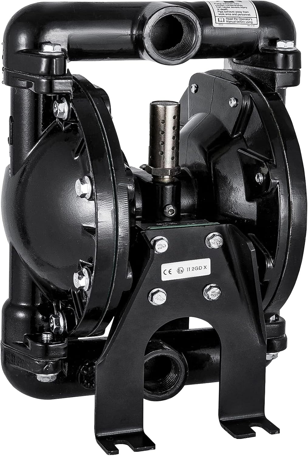 VEVOR Air-Operated Double Diaphragm Pump 1 inch Inlet Outlet Aluminum 35 GPM Max 120PSI for Industrial Use, QBY4-25LF46-1inch-35
