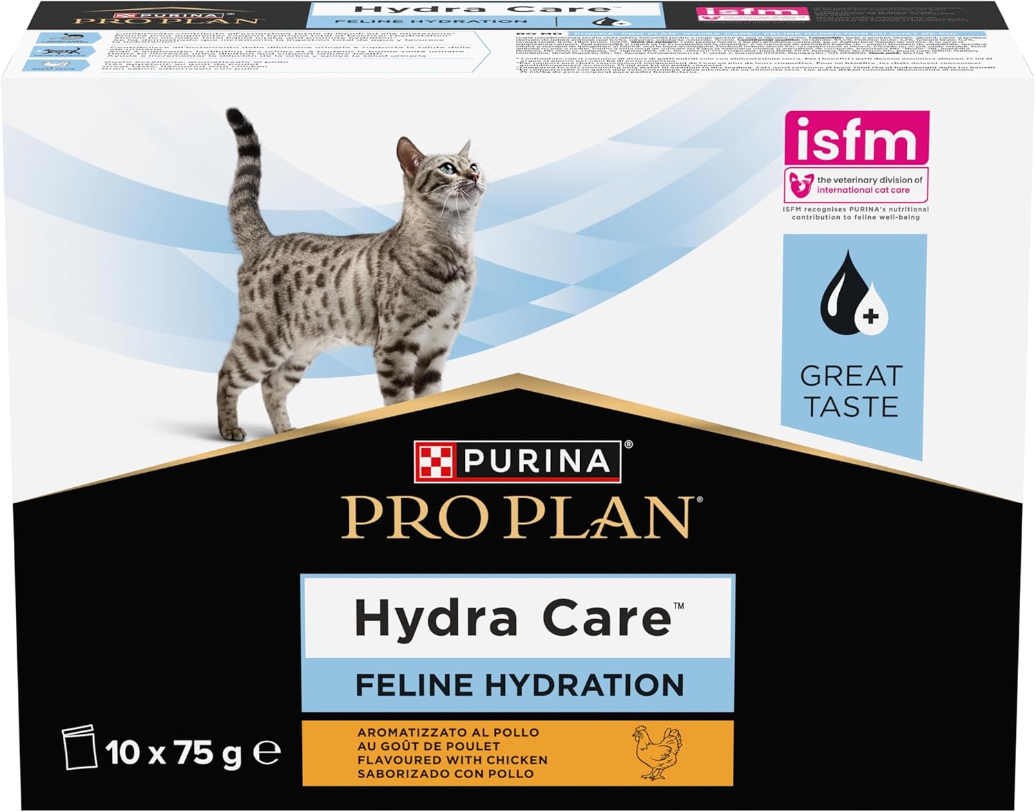PRO PLAN HC Hydra Care Cat Supplements 10x75g (Pack of 6)