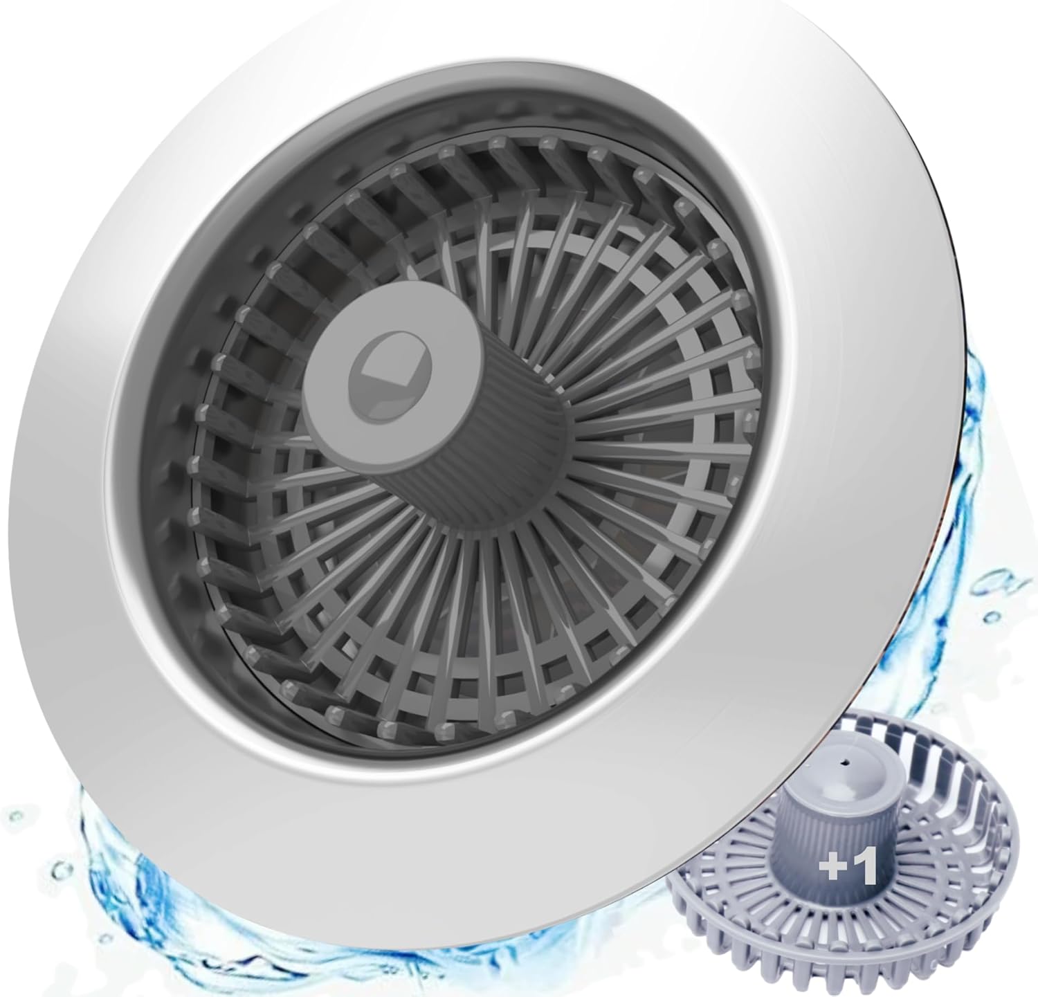 Kitchen Sink Drain Strainer 3 in 1, 304 Stainless Steel Pop Up Sink Stopper, Anti-Clogging Drain Stopper, Strainers for Kitchen, Drain Cover and Kitchen Accessories for US Standard Sink (Chrome)